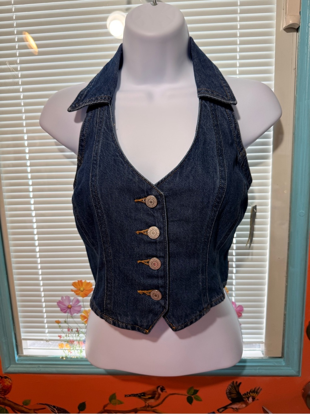 Levi's Indigo Denim Halter Top